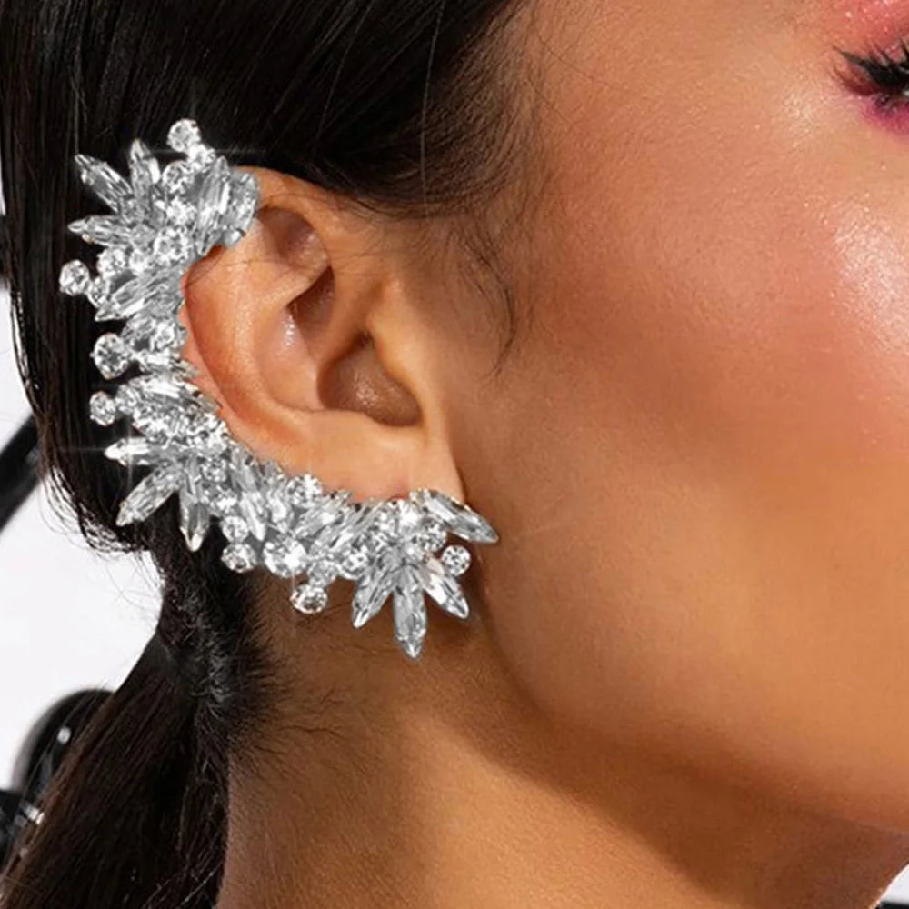 Stonefans Tassel Ear Clips Without Piercing Earrings Jewellery Geometric Earrings Women 2025 Trend Luxury Designer Y2k Gift