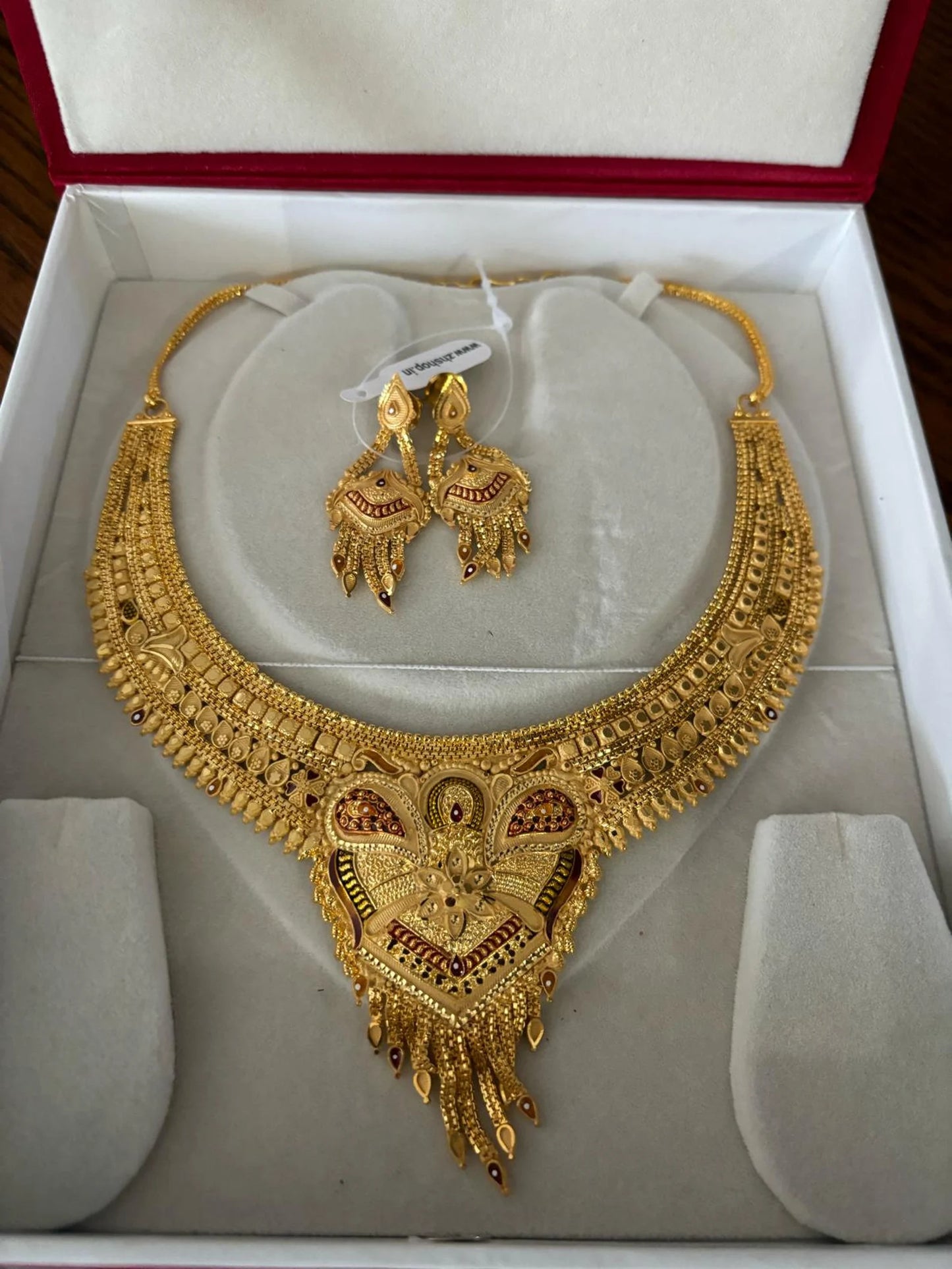 Buy 1 Get 1 free Handcrafted Gold Plated Jewellery set with Matching Earrings for women younstar christmas gifts fashion daily wear.