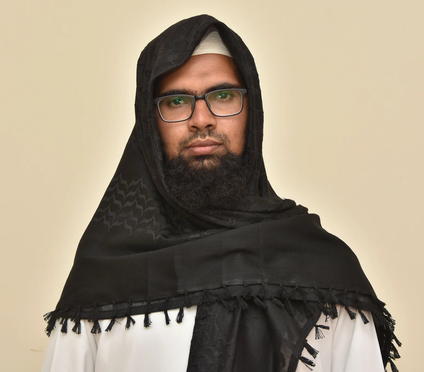 Palestine Dark Black Keffiyeh Kufiya Scarf Buy 1 Get 1 Free (48*48)Free Palestine Traditional Shemagh With Tassels Arafat Hatta Arab Style