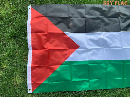 SKY FLAG Large Palestine Flag - 150 x 90cm High-Quality Polyester Gaza Palestinian Banner