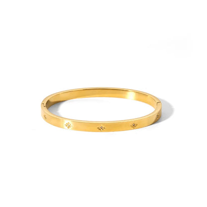 New Waterproof Cubic Zirconia Bangles - Tarnish-Free Stainless Steel Bracelets for Women | Customizable Wholesale Jewelry