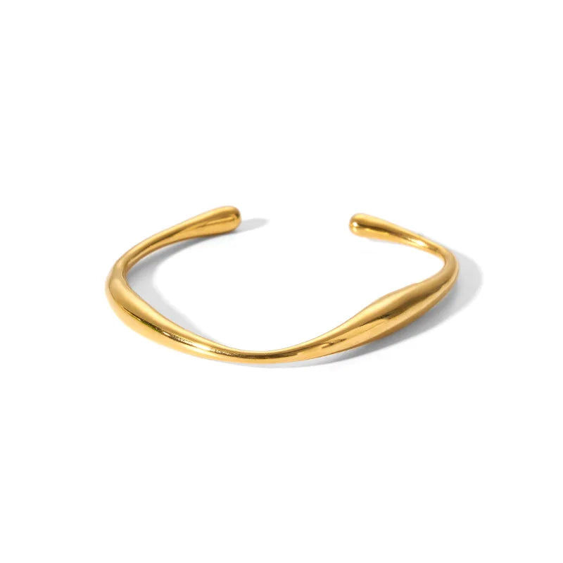 New Waterproof Cubic Zirconia Bangles - Tarnish-Free Stainless Steel Bracelets for Women | Customizable Wholesale Jewelry