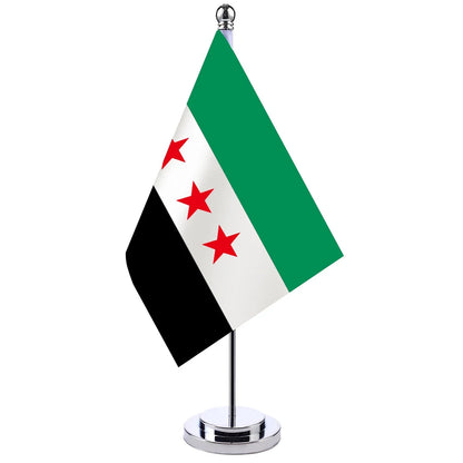 Aerlxemrbrae   Custom  banner   Syria Scarf 15*150cm The Syrian Arab Republic Syrian three Star Scarf Banner