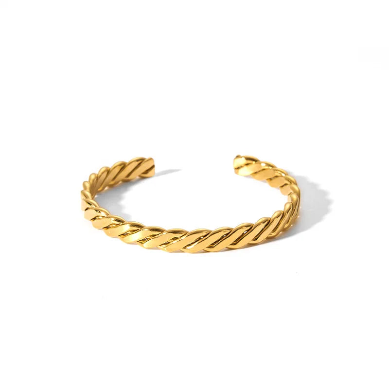 New Waterproof Cubic Zirconia Bangles - Tarnish-Free Stainless Steel Bracelets for Women | Customizable Wholesale Jewelry