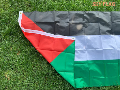 SKY FLAG Large Palestine Flag - 150 x 90cm High-Quality Polyester Gaza Palestinian Banner