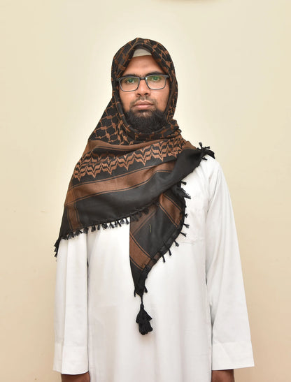 Palestine Dark Brown Coffee Keffiyeh Kufiya Scarf (48*48)Free Palestine Traditional Shemagh With Tassels Arafat Hatta Arab Style Headscarf