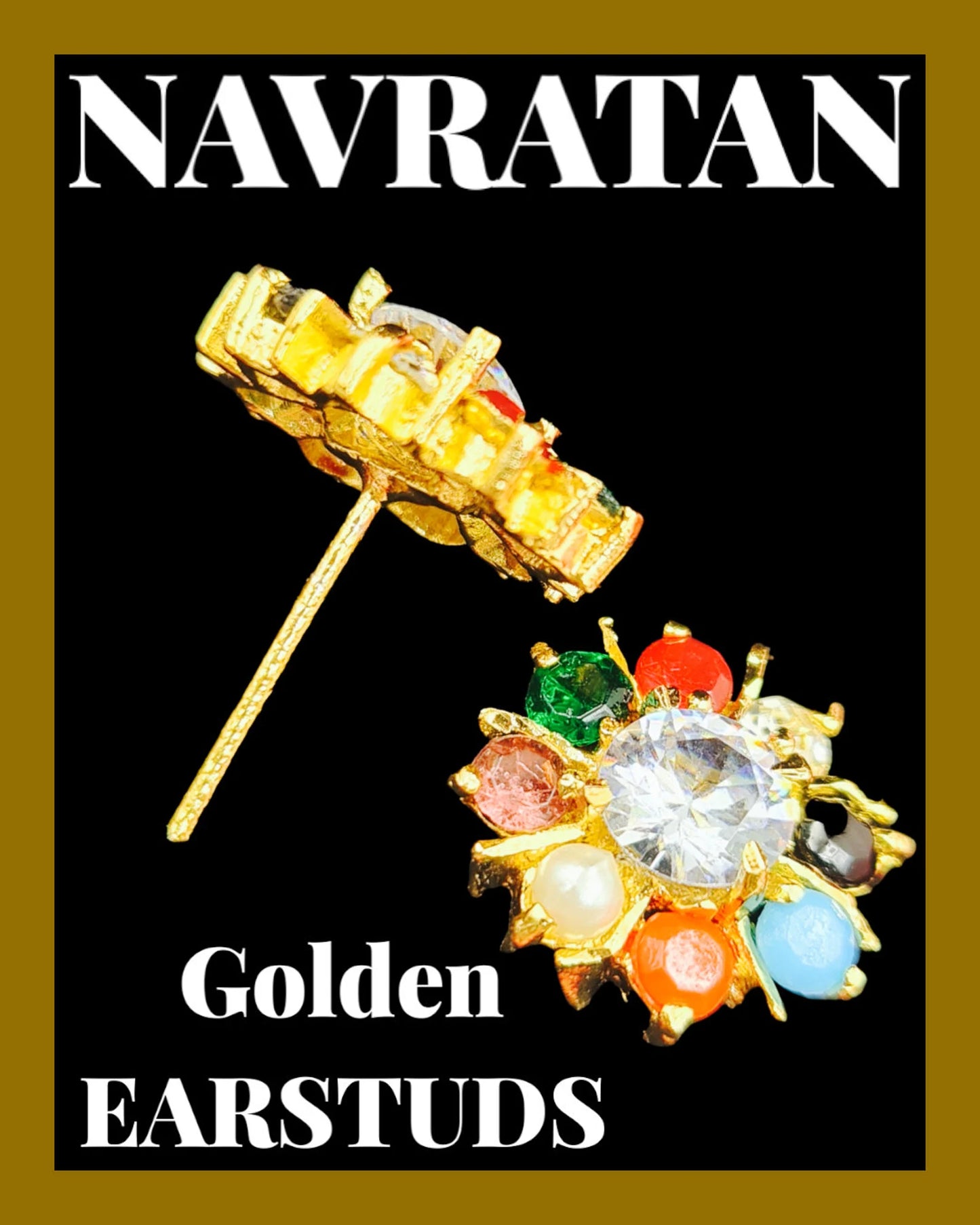 Elegant Gold-Plated stone beaded Earrings Jewellery Set