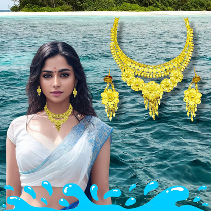 Women Handcrafted Jewellery set for younstar,Indian traditional jewelry set,festival wear set,gift for ammi bahen khala
