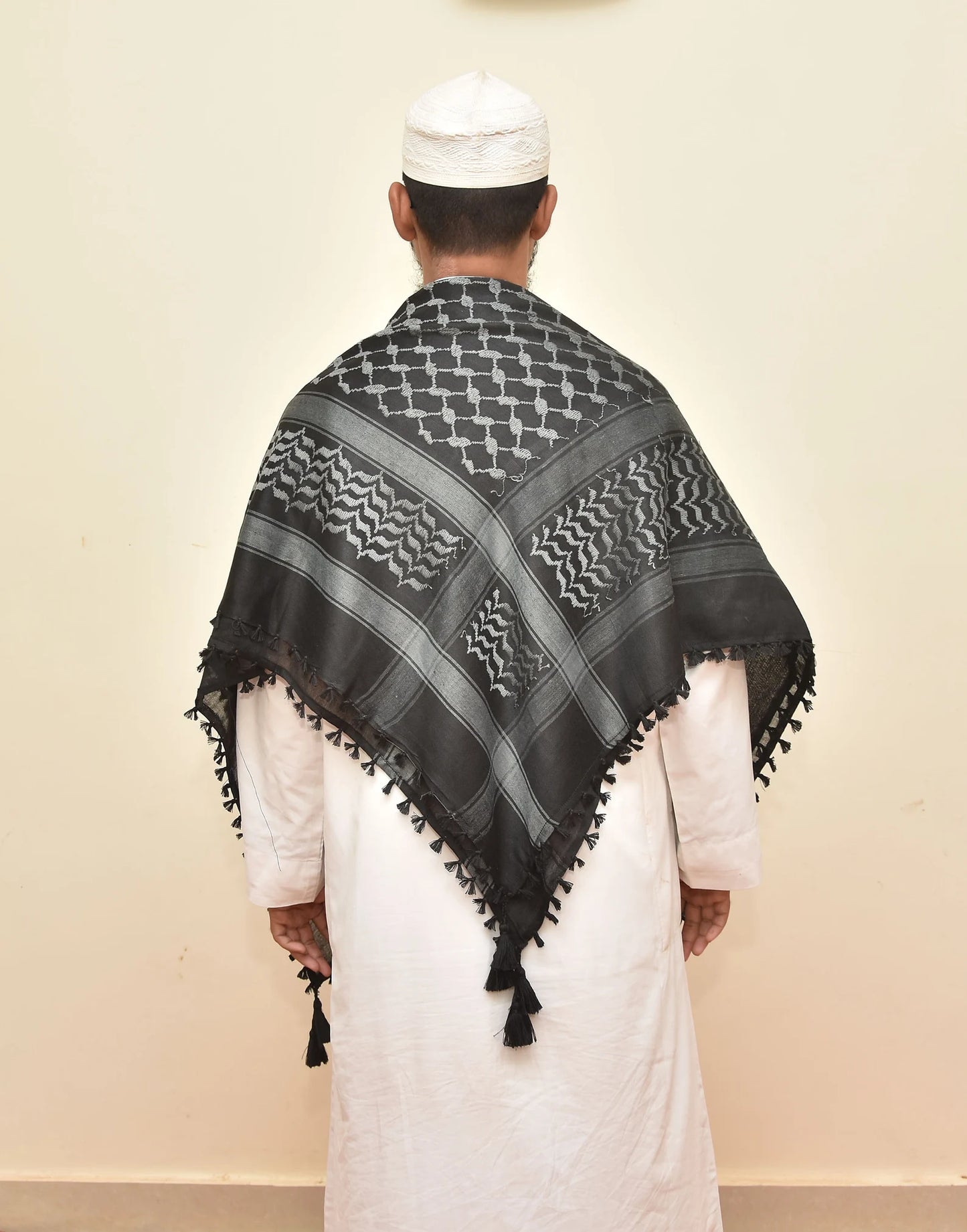 Palestine metallic Keffiyeh Kufiya Scarf (48*48)Free Palestine Traditional Shemagh With Tassels Arafat Hatta Arab Style Headscarf Unisex