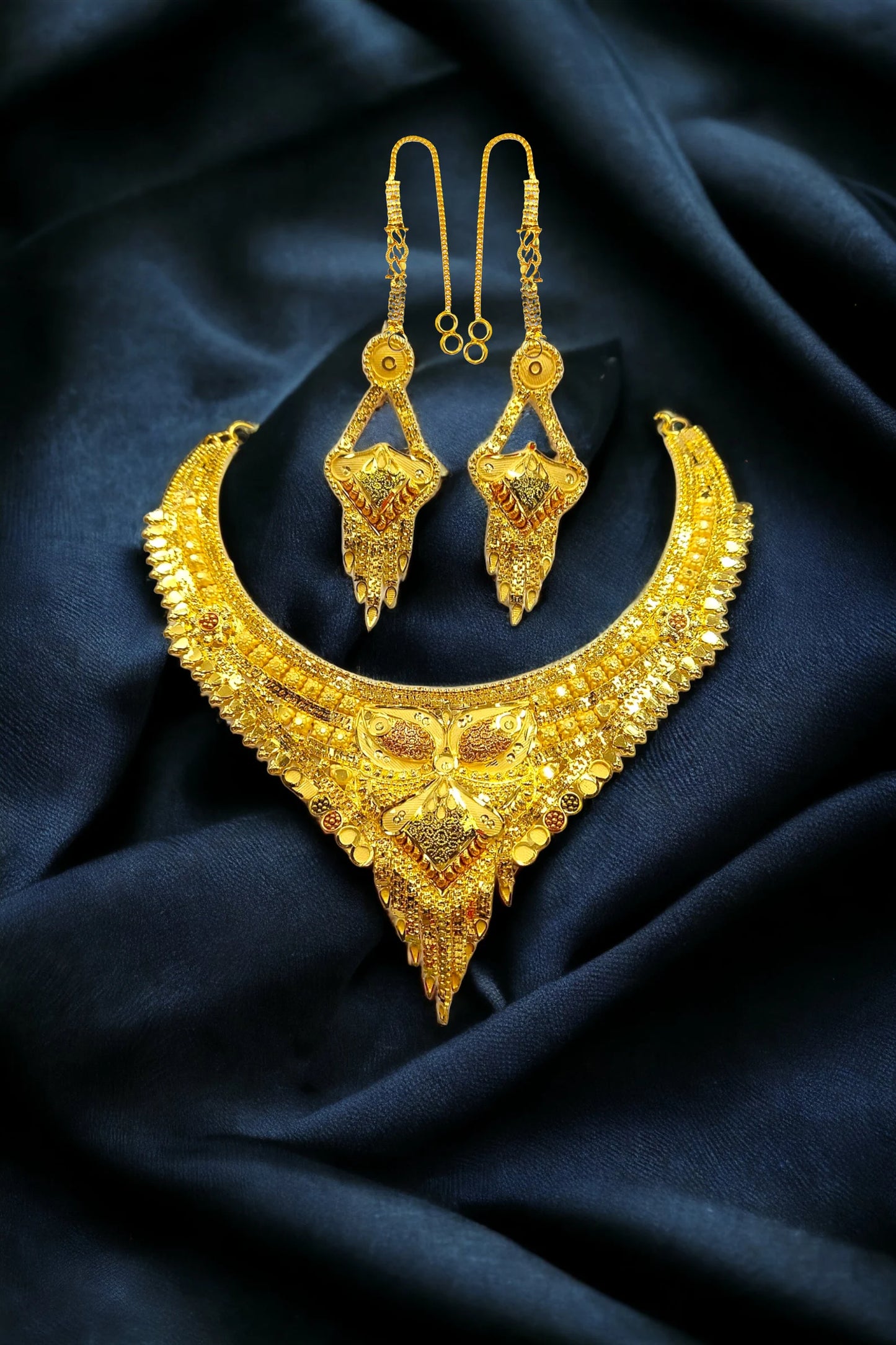 Buy 1 Get 1 free Handcrafted Gold Plated Jewellery set with Matching Earrings for women younstar christmas gifts fashion daily wear.